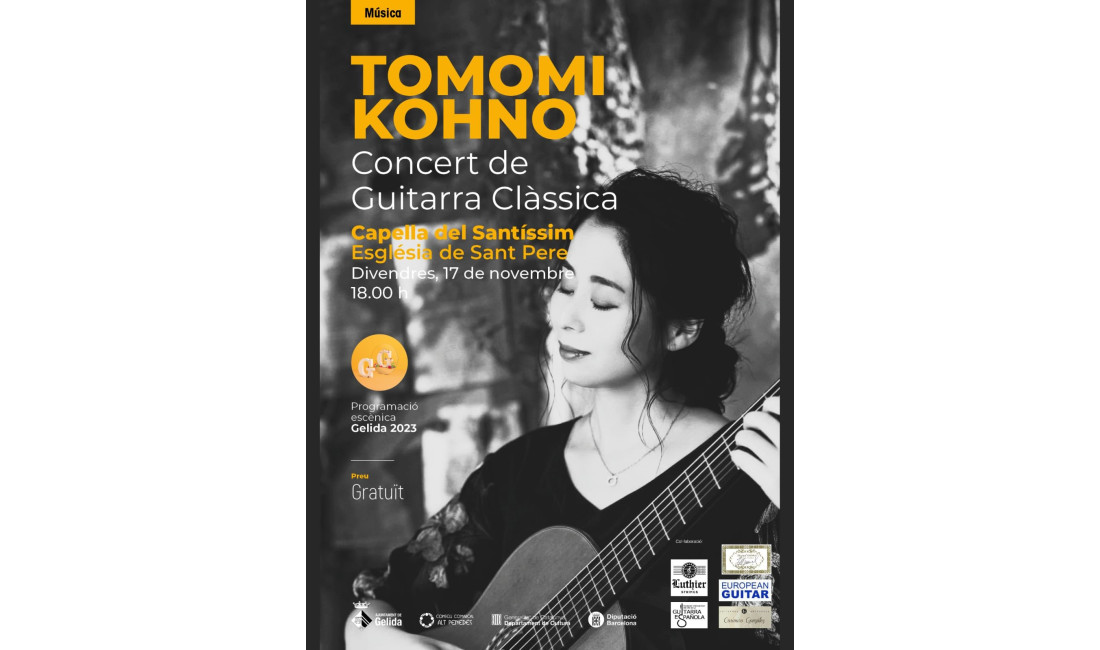 Unique Concert with Tomomi Kohno this Friday in Gelida!