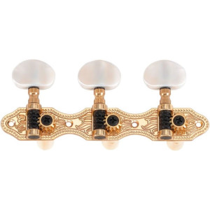 Classical Luthier Tuning Pegs JC405GK-A2W Gold White knob