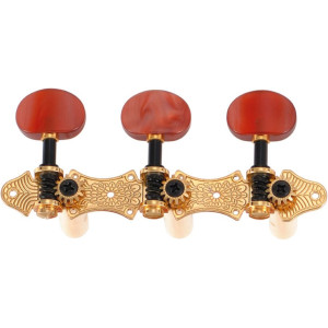 Classical Luthier Tuning Peds JC205GK-P14R Gold Brown Knobs